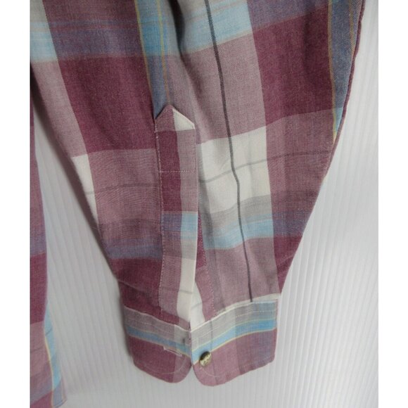 VINTAGE Levis Shirt XL Button Down Plaid Flap Pocket 80s 90s Western - Picture 3 of 10